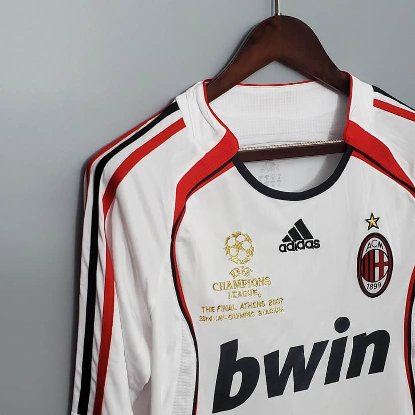 Koszulka Retro AC Milan wyjazdowa 2006/07 z długim rękawem--5