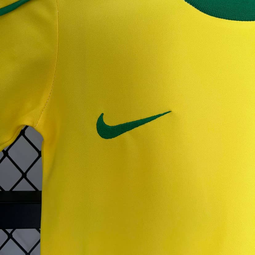 Camiseta Retro Brasil Primera Equipación 1998 Niño--4