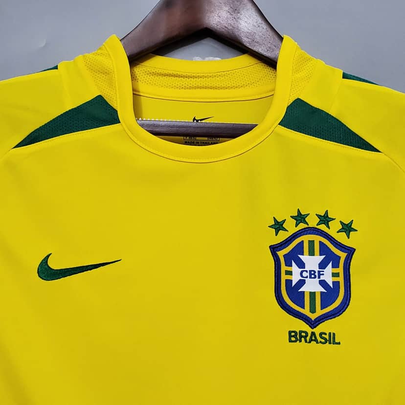 Camiseta Retro Brasil Primera Equipación 2002--2