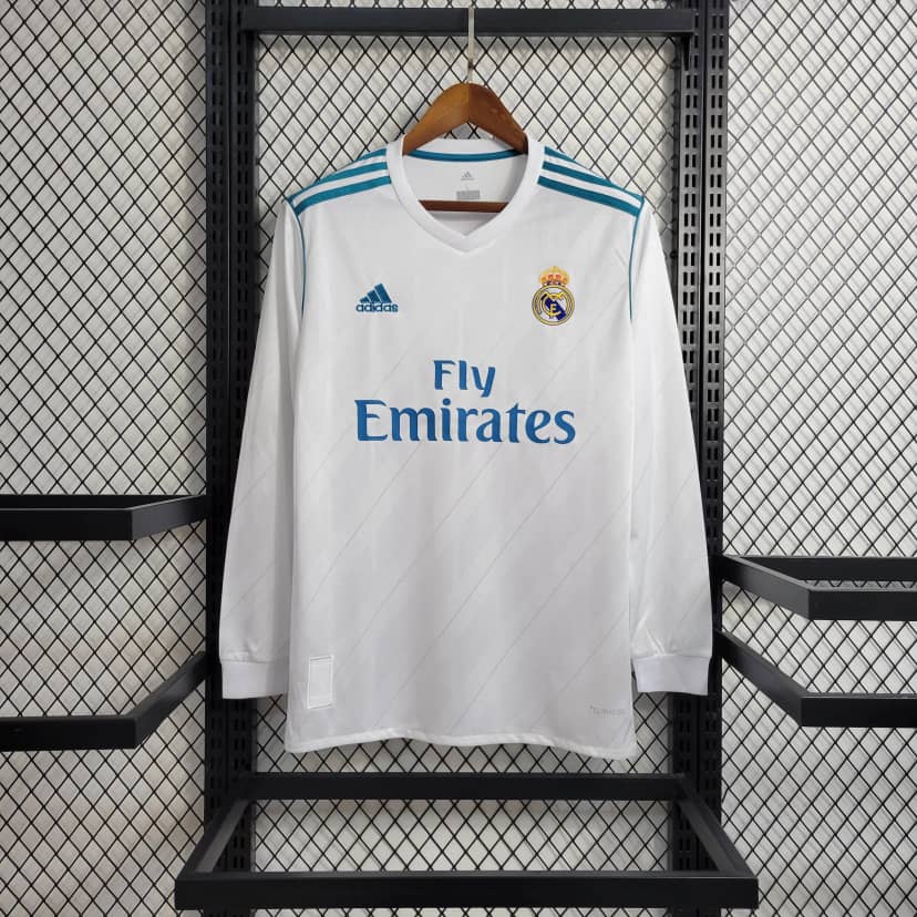 Camisola Retro Real Madrid Principal 2017/18 Manga Longa