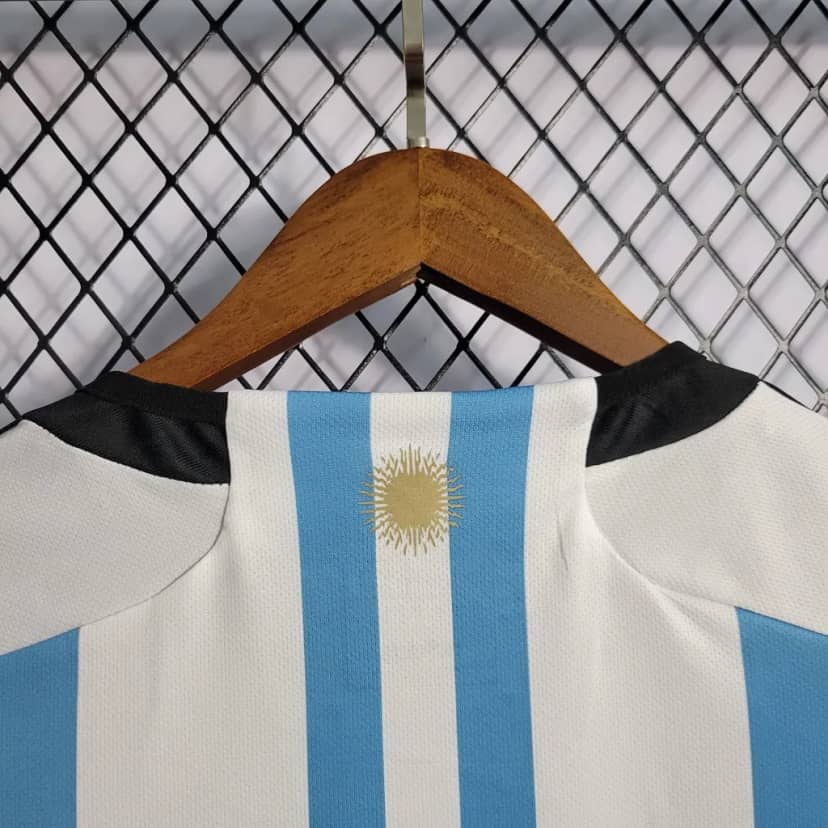 Camisola Argentina Principal 2022 Mundial FIFA--4