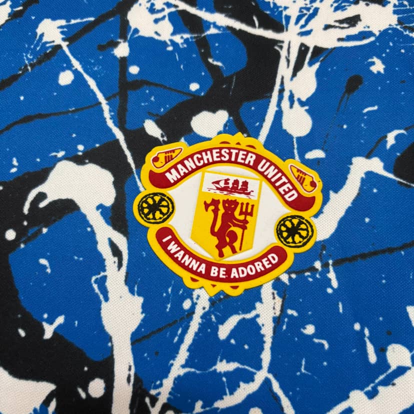 Maillot Manchester United Édition Collaboration Stone Roses 2025/26 Manches Longues Bleu--5