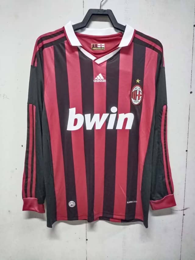 Koszulka Retro AC Milan domowa 2009/10 z długim rękawem