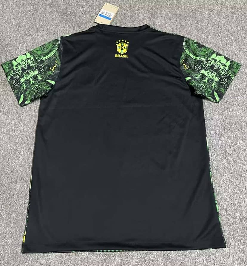 Camiseta Brasil Edición Especial Jesus 2025 Negra y Verde--1