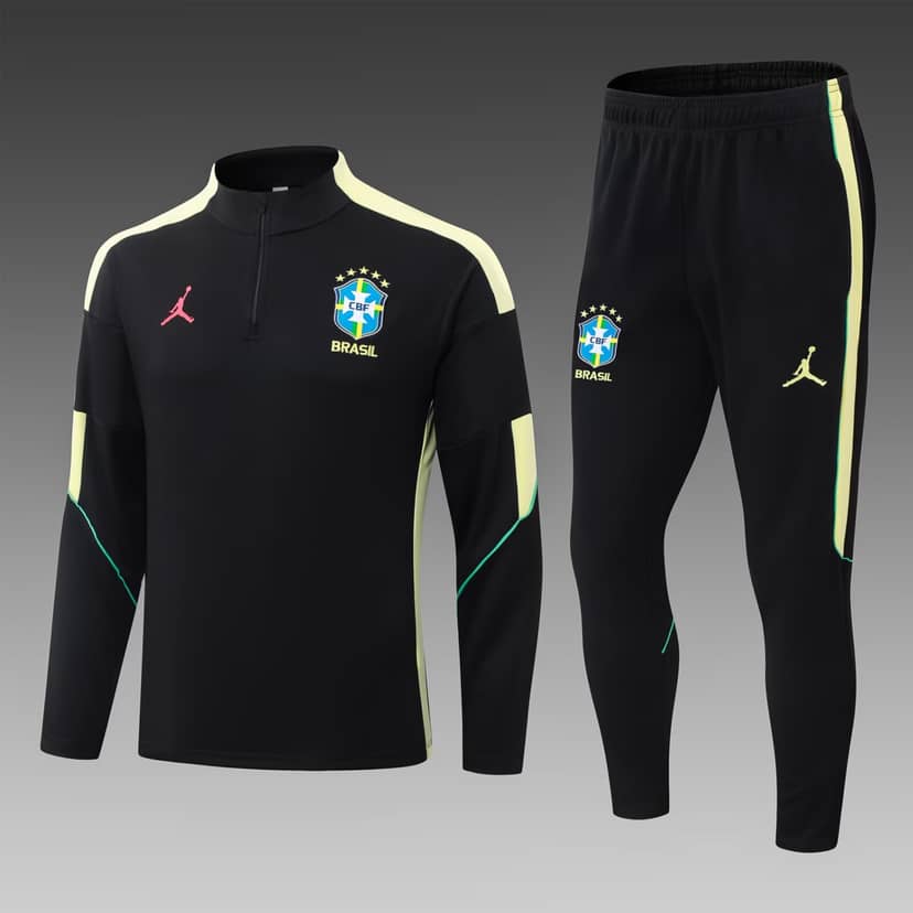 Survêtement Training Brésil Demi-Zip 2026 Noir