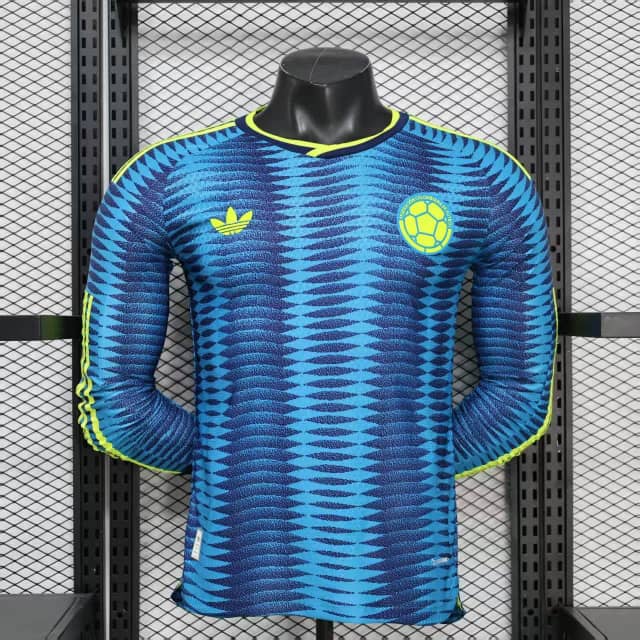 Camiseta Colombia Segunda Equipación 2026 Versión Jugador Manga Larga