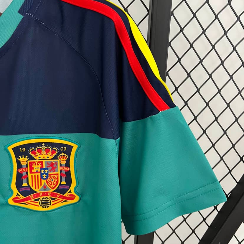2010 Retro Spain Goalkeeper Green Shirt--6