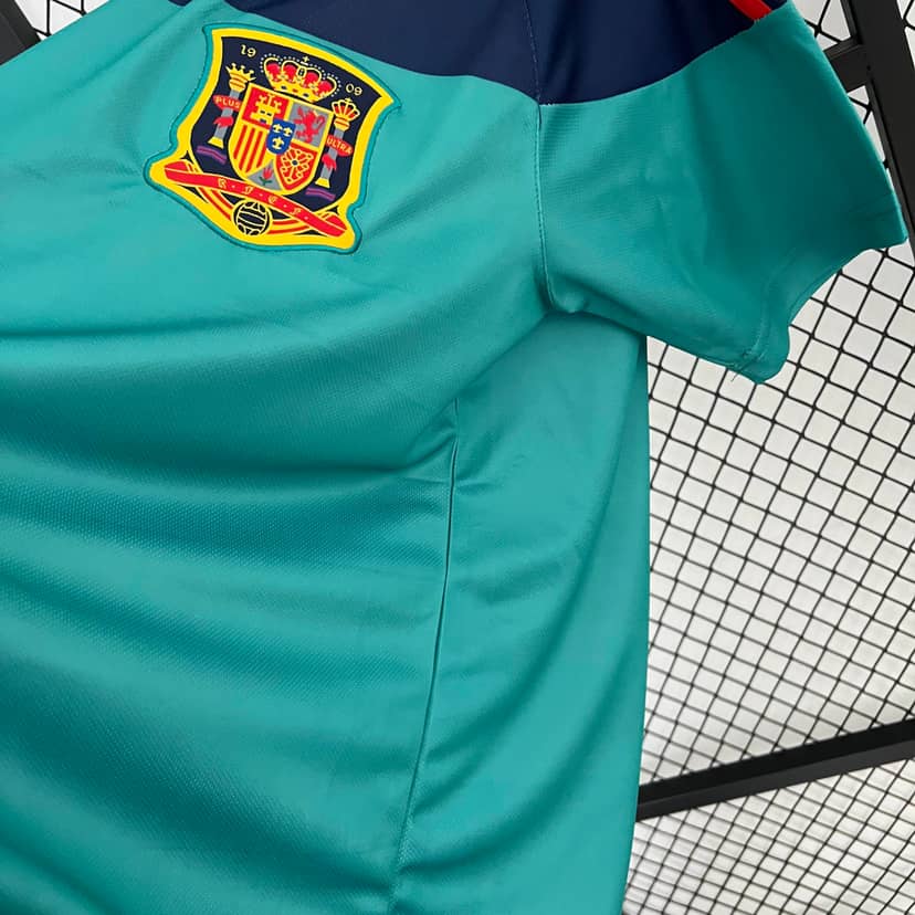2010 Retro Spain Goalkeeper Green Shirt--7