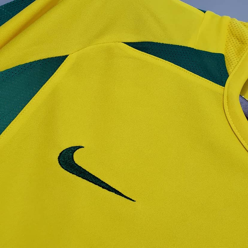Camiseta Retro Brasil Primera Equipación 2002--3