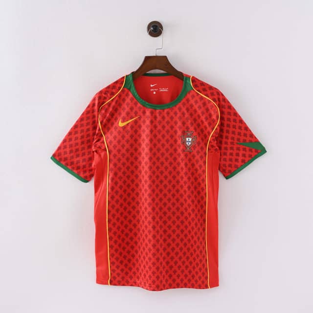 Koszulka Retro Portugalii domowa 2004