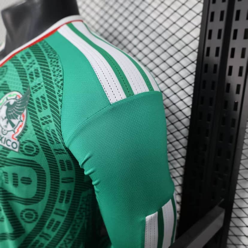 Camiseta México Primera Equipación 2026 Versión Jugador Manga Larga--7