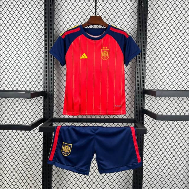 Camiseta España Primera Equipación 2026 Campeona Dos Estrellas Niño