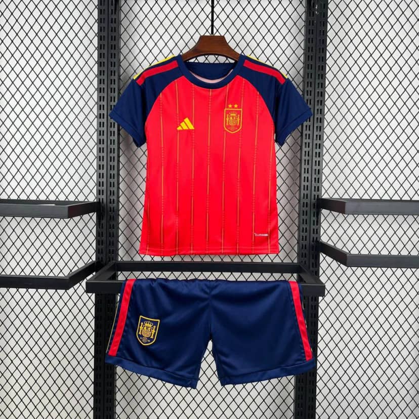 Camiseta España Primera Equipación 2026 Campeona Dos Estrellas Niño