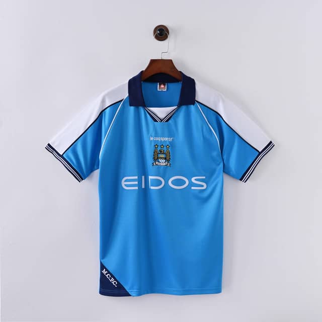 Maillot Retro Manchester City Domicile 1999/01