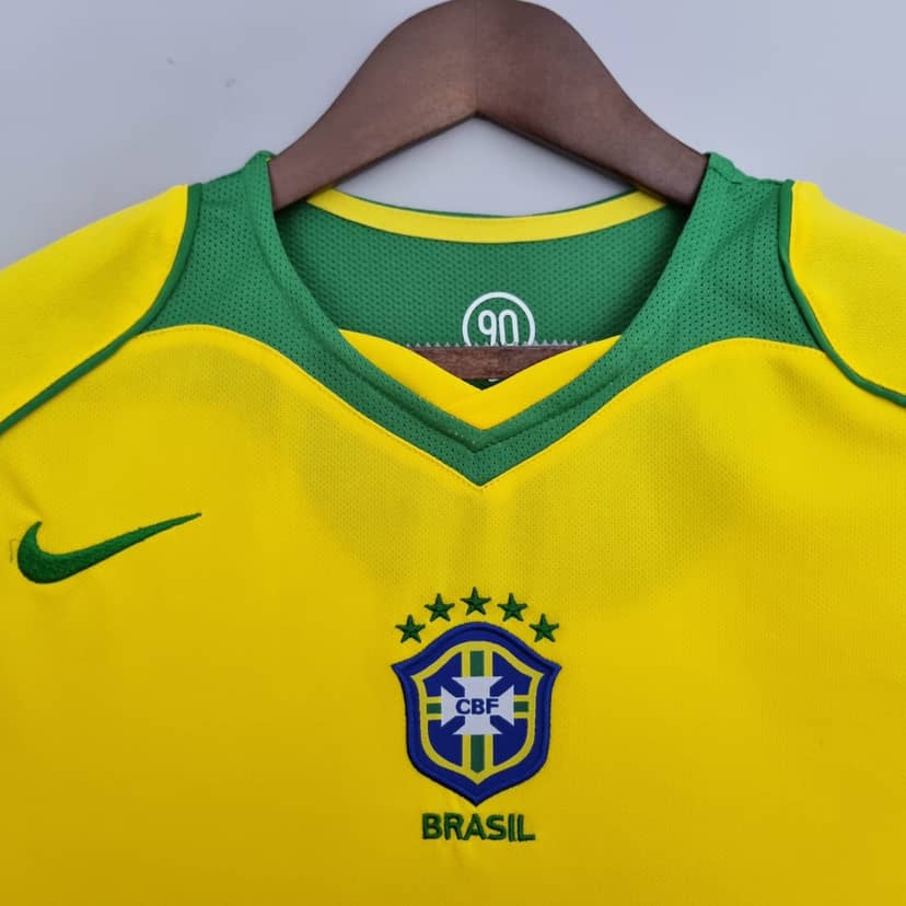 Camiseta Retro Brasil Primera Equipación 2004--2