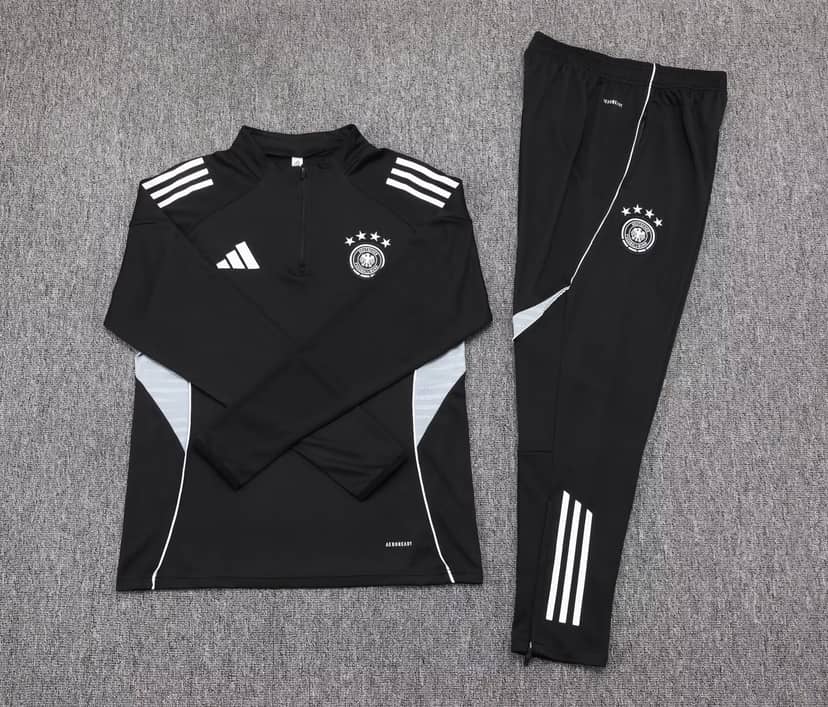 Chándal de Entrenamiento Alemania con Media Cremallera 2025 Negro--6