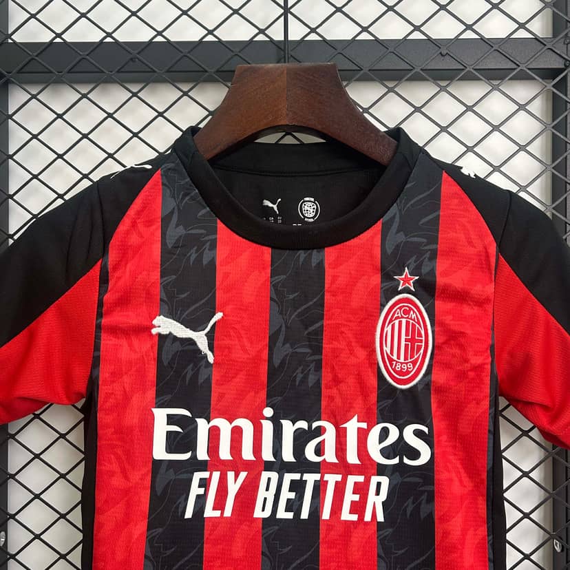 Maillot Kit Enfant AC Milan Domicile 2025/26--2