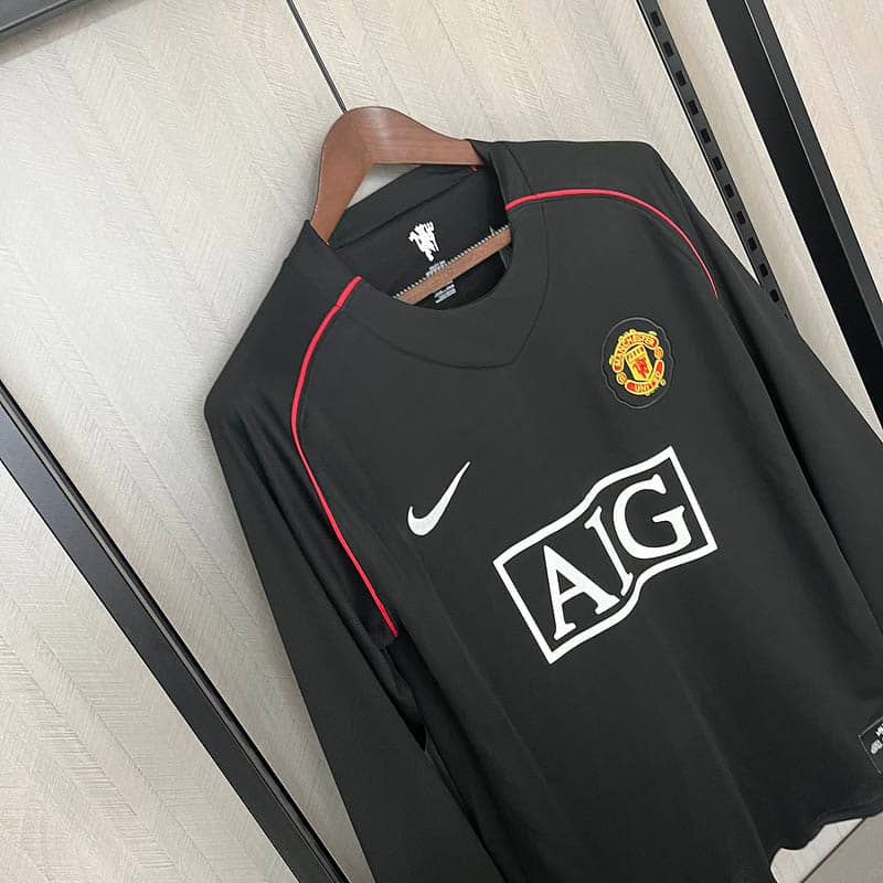 Maglia Retro Manchester United Third 2007/08 Maniche Lunghe--3