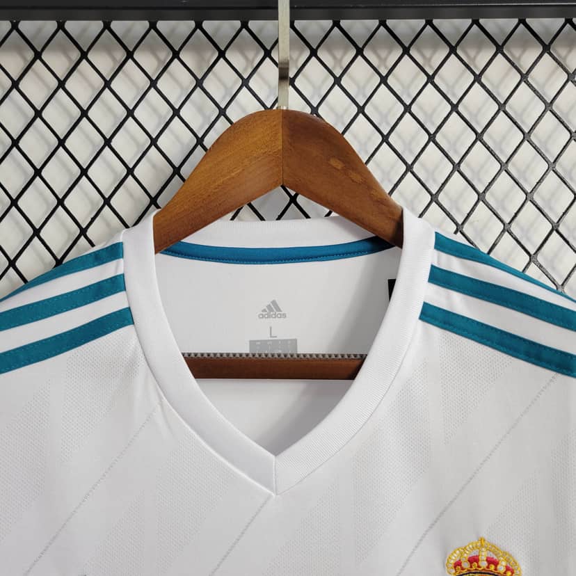 Camisola Retro Real Madrid Principal 2017/18 Manga Longa--5