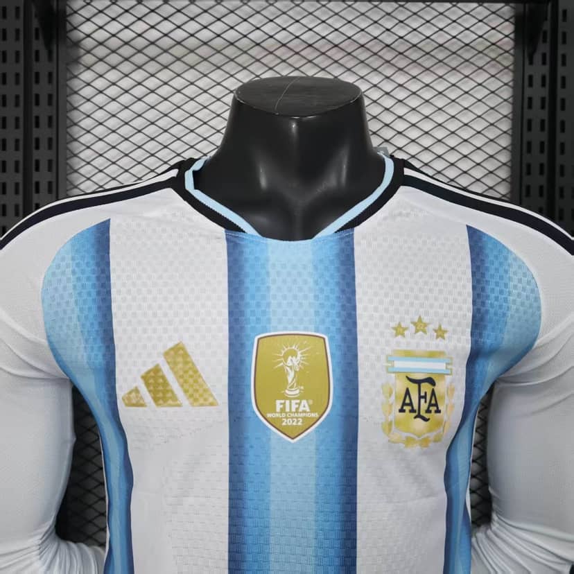 Camisola Argentina Principal 2026 Versão Jogador Manga Longa--2