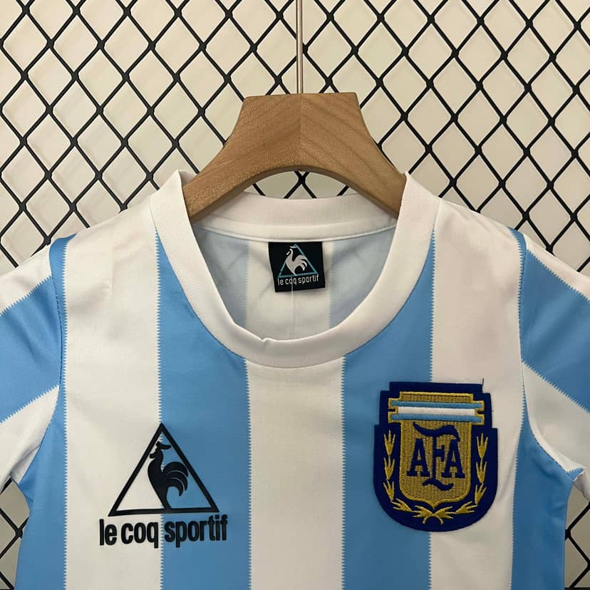 Camiseta Retro Argentina Primera Equipación 1986 Niño--2