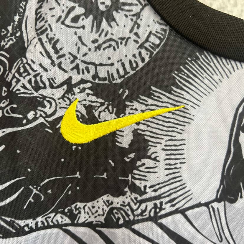 Conjunto Brasil Edição Especial Jesus 2024 Preto e Cinzento Criança--4
