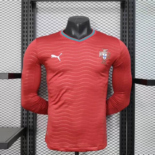 Koszulka Portugalii domowa 2026 wersja zawodnicza z długim rękawem