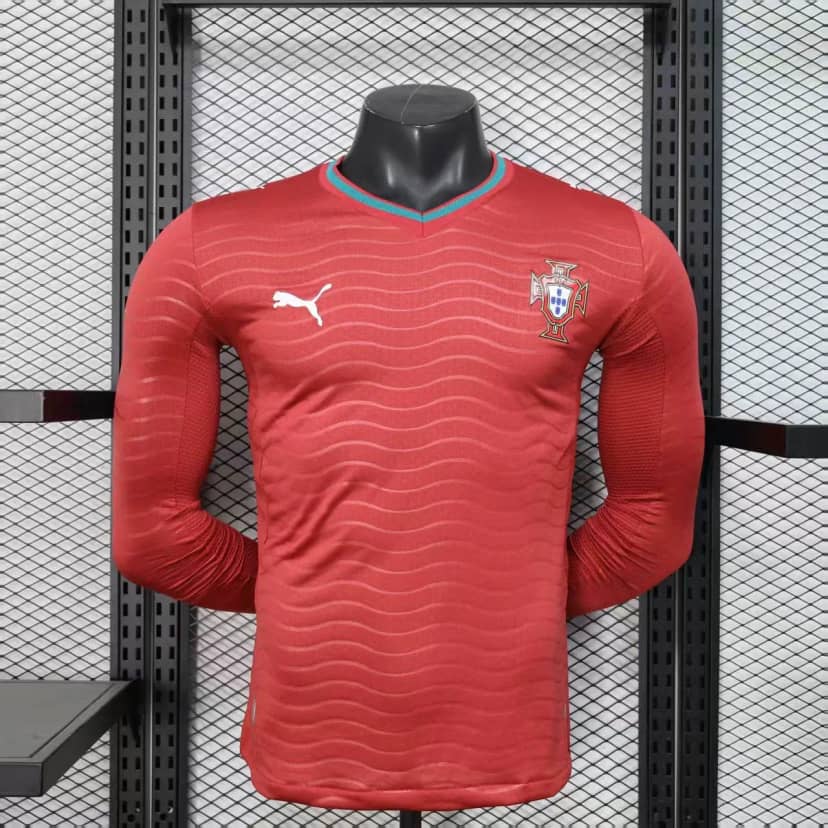 Maglia Portogallo Home 2026 Player Version Maniche Lunghe