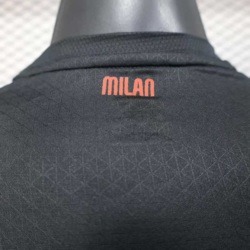 2025/2026 Player Version Long Sleeve AC Milan Home Jersey--3