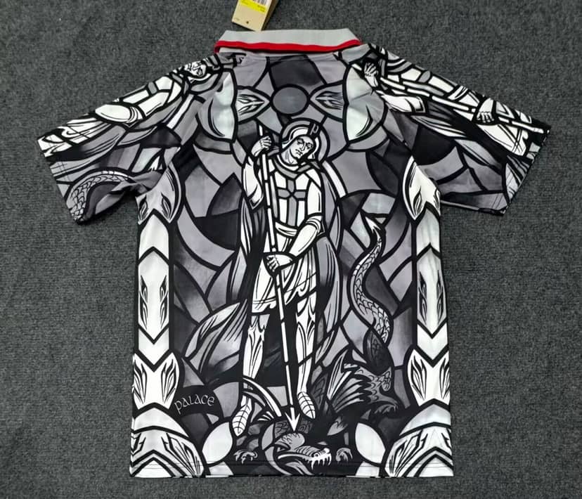Camisola Pré-Jogo Inglaterra Edição Colaboração 2026 Gola Polo Cinzenta--1