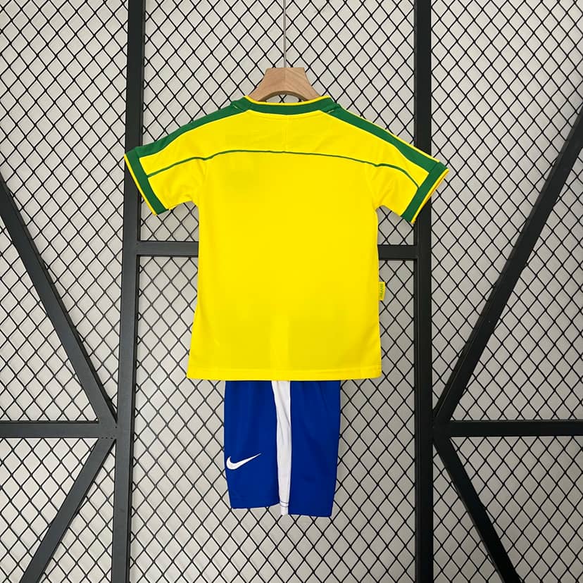 Camiseta Retro Brasil Primera Equipación 1998 Niño--1