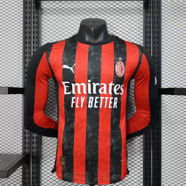 Koszulka AC Milan domowa 2025/26 wersja zawodnicza z długim rękawem