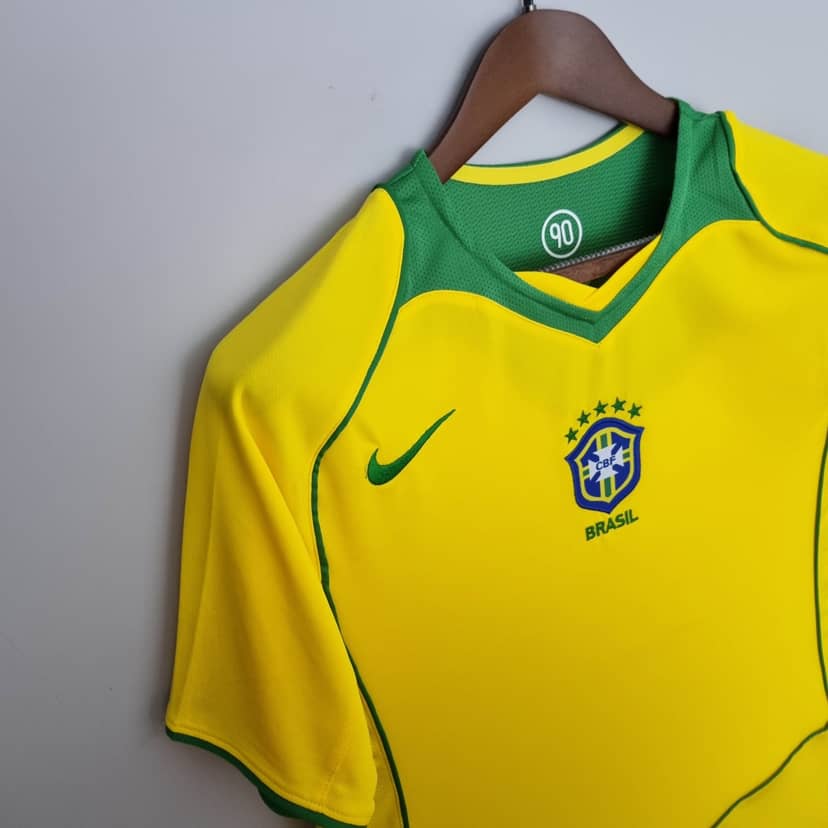 Camiseta Retro Brasil Primera Equipación 2004--6