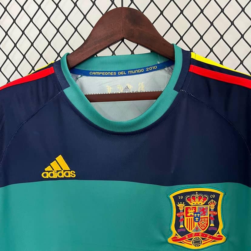 2010 Retro Spain Goalkeeper Green Shirt--2