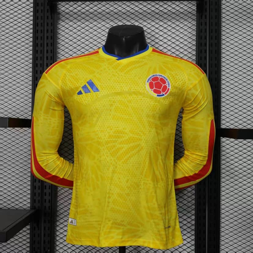 Camiseta Colombia Primera Equipación 2026 Versión Jugador Manga Larga
