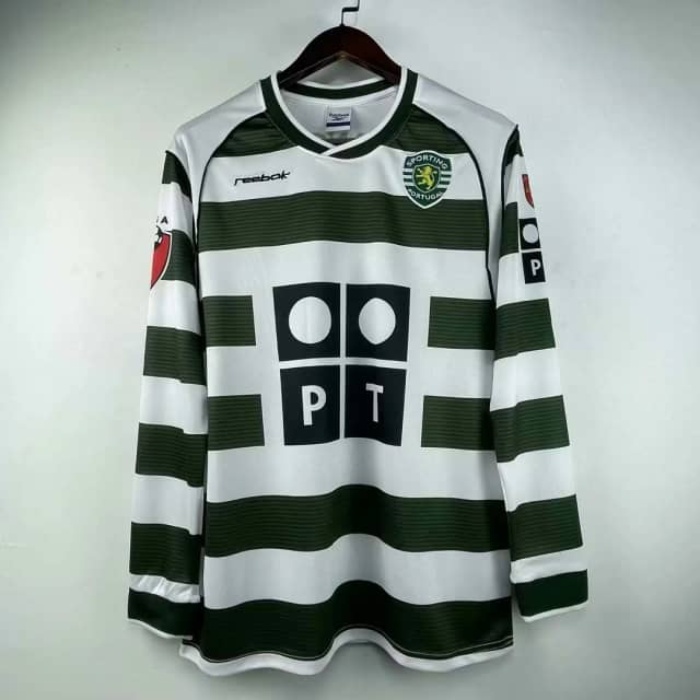 2002/2003 Retro Long Sleeve Sporting Lisbon Home Shirt