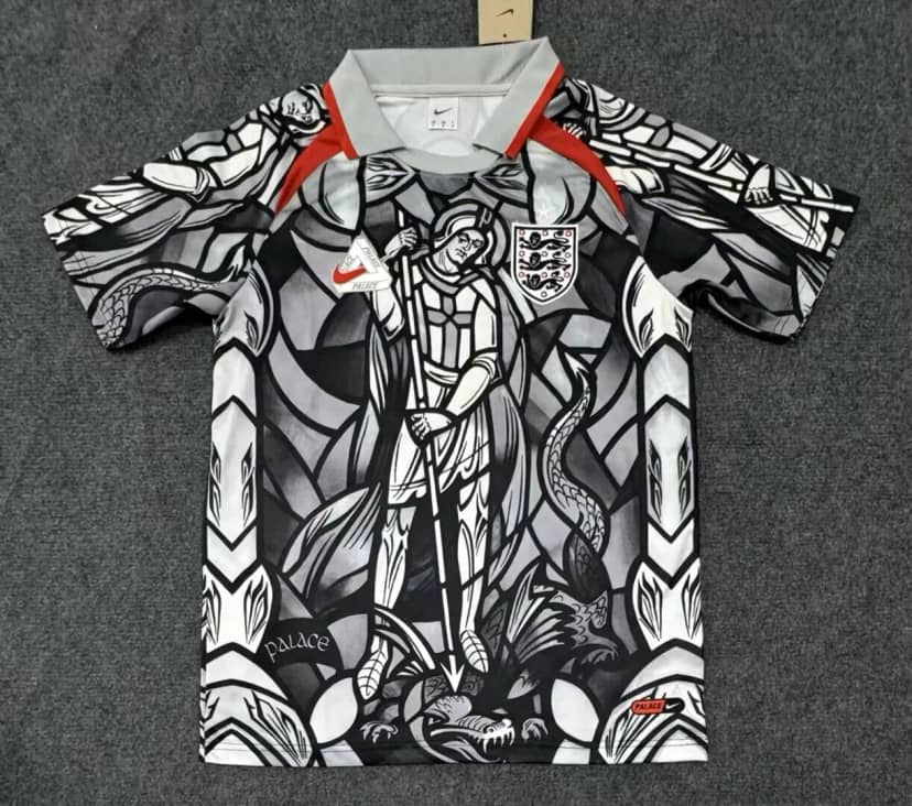 Camisola Pré-Jogo Inglaterra Edição Colaboração 2026 Gola Polo Cinzenta