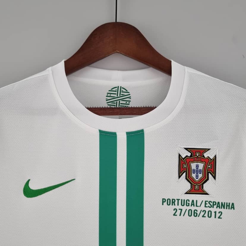 Koszulka Retro Portugalii wyjazdowa 2012 z długim rękawem--2