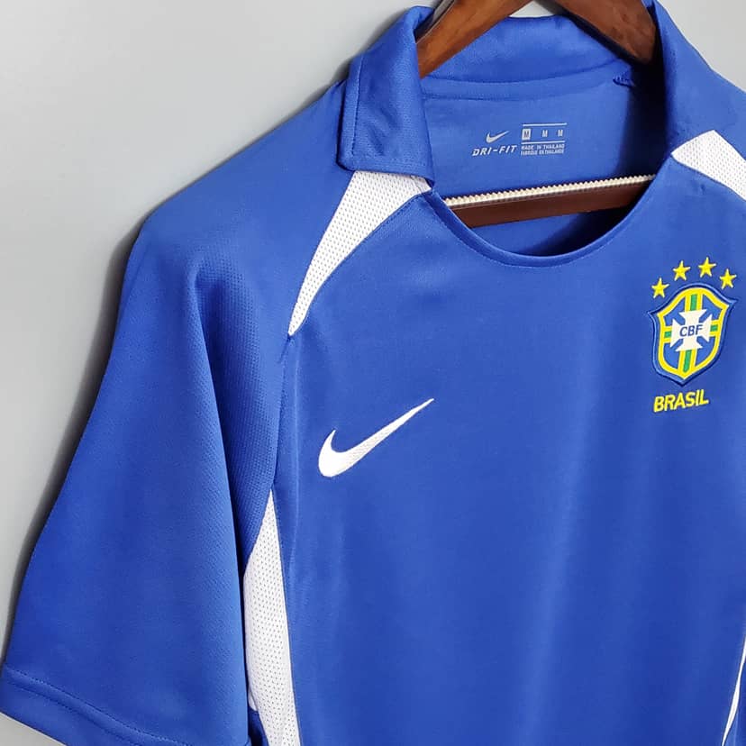 2002 Retro Brazil Away Jersey--6