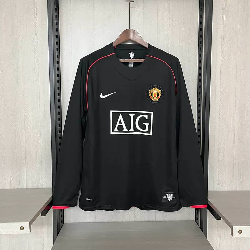 Maglia Retro Manchester United Third 2007/08 Maniche Lunghe