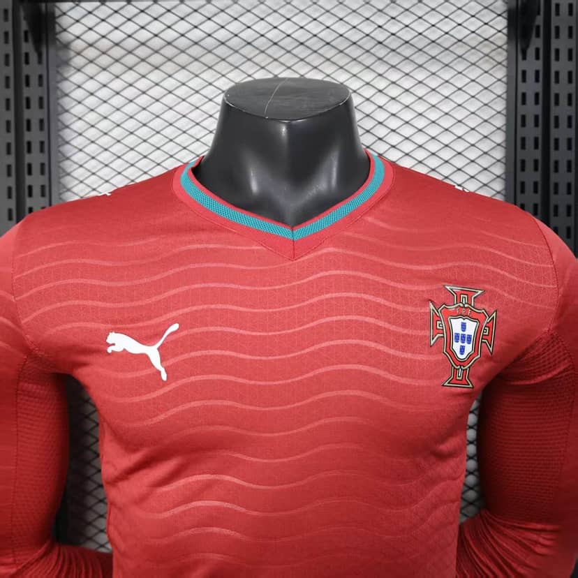 Maglia Portogallo Home 2026 Player Version Maniche Lunghe--2