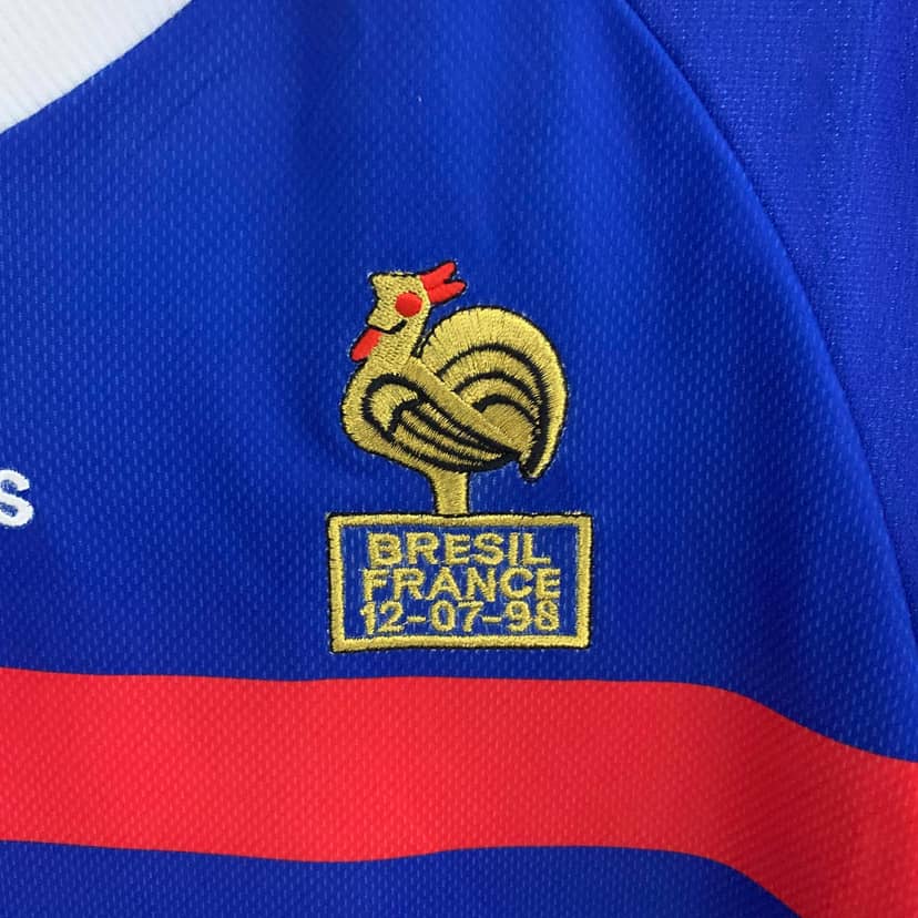 Camiseta Retro Francia Primera Equipación 1998 Manga Larga--6