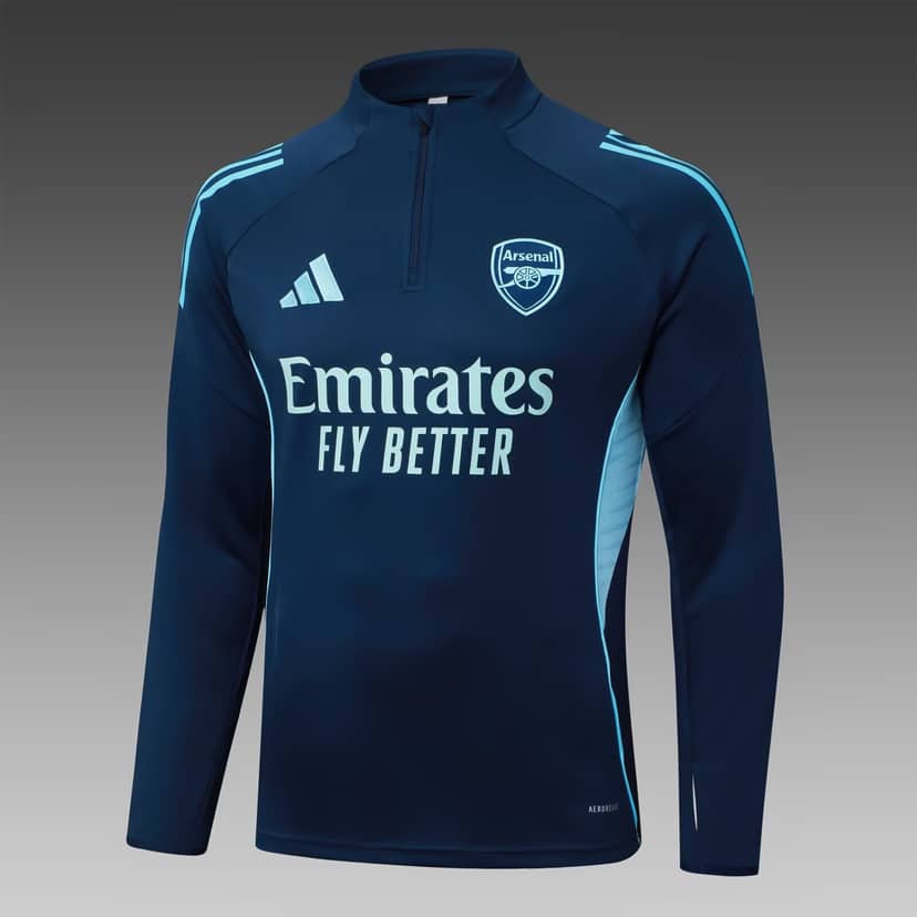 Survêtement Training Arsenal Demi-Zip 2025/26 Bleu Roi--2