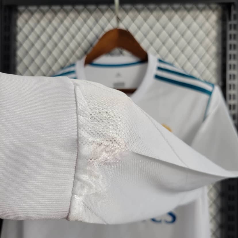Camisola Retro Real Madrid Principal 2017/18 Manga Longa--6