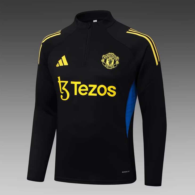 Chándal de Entrenamiento Manchester United con Media Cremallera 2025/26 Negro--2