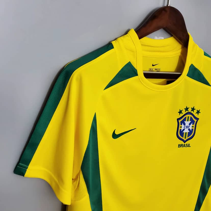 Camiseta Retro Brasil Primera Equipación 2002--5