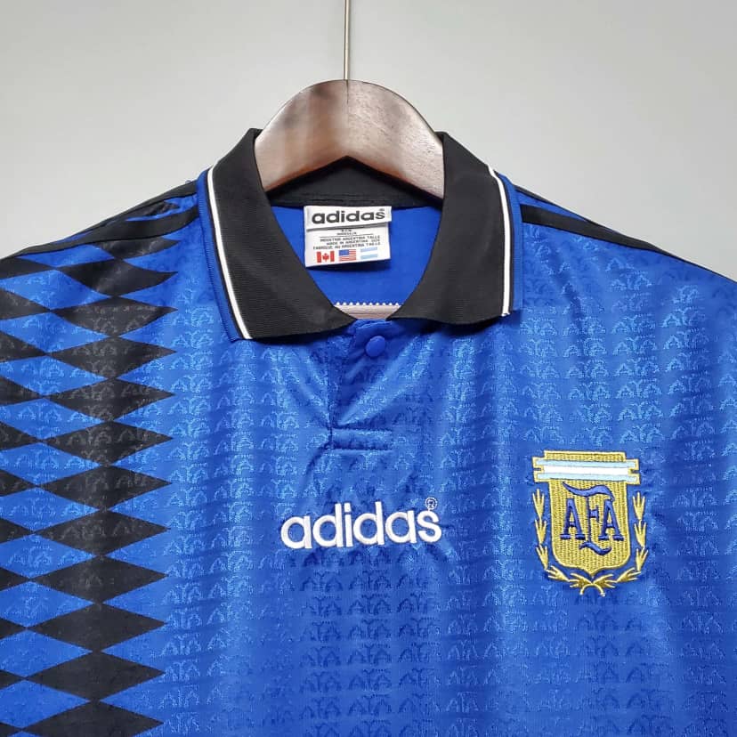 1994 Retro Argentina National Team Away Jersey--2