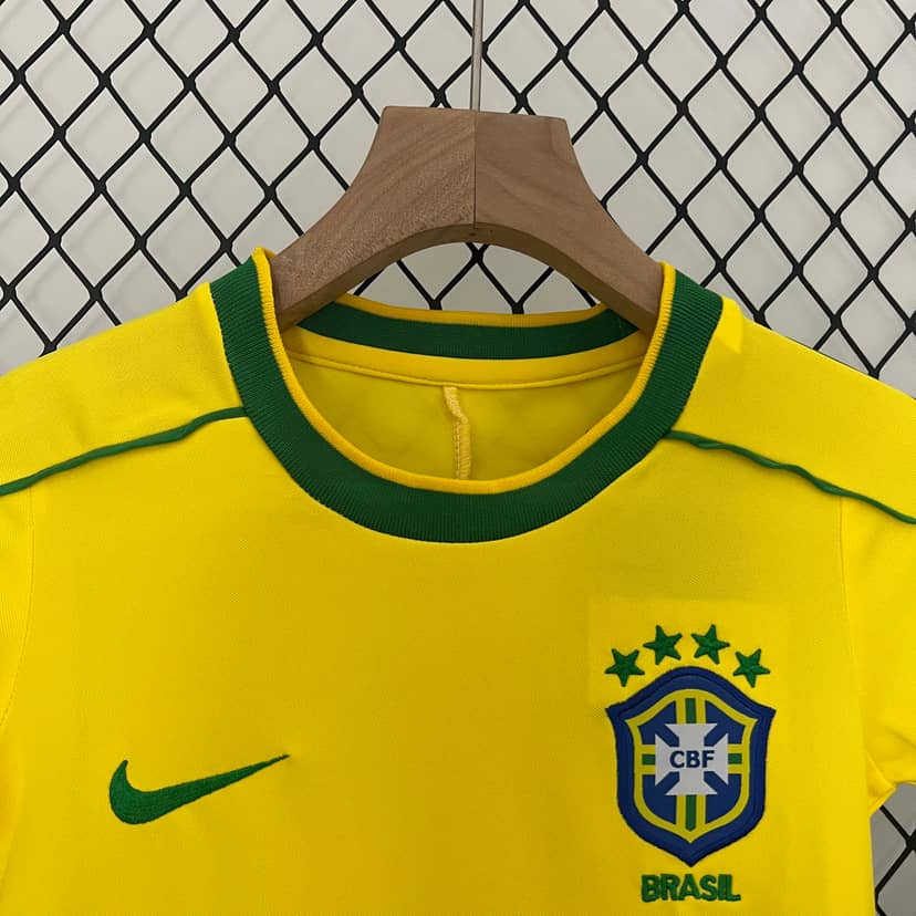 Camiseta Retro Brasil Primera Equipación 1998 Niño--2