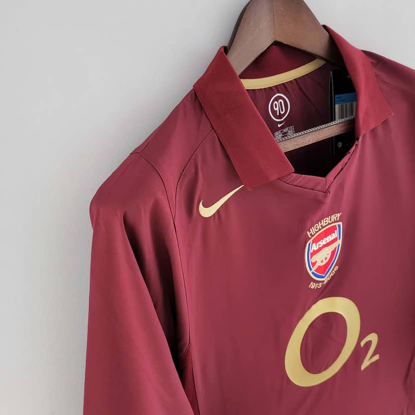 Camiseta Retro Arsenal Primera Equipación 2005/06 Manga Larga--4