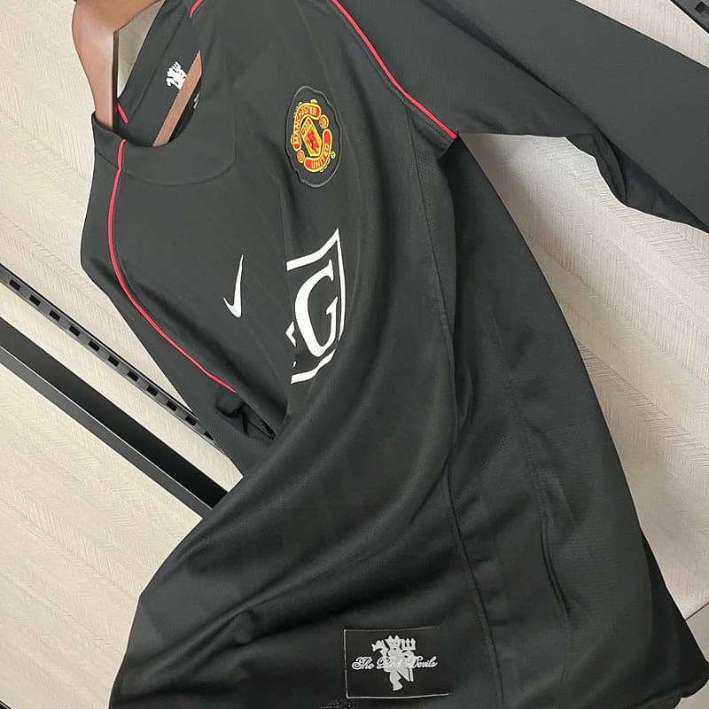 Maglia Retro Manchester United Third 2007/08 Maniche Lunghe--7